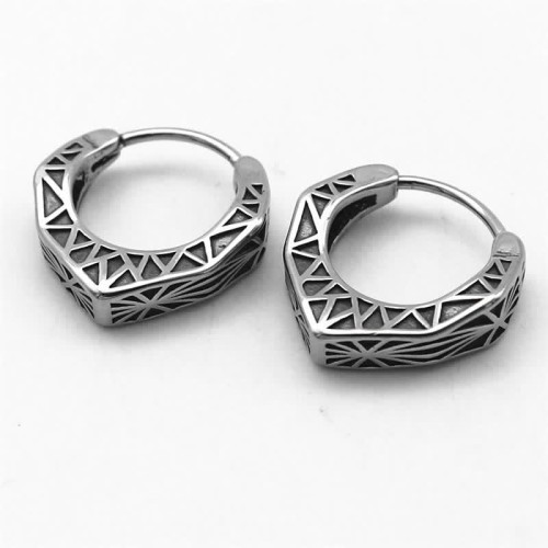 Viking Titanium Steel Hoop Balance Earrings Viking Titanium Steel Hoop Balance Earrings