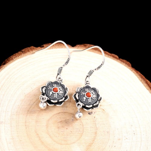 925 Sterling Silver Om Mani Padme Hum Lotus Peace Jewelry Set 925 Sterling Silver Om Mani Padme Hum Lotus Peace Jewelry Set