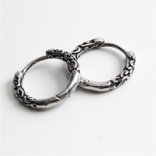 Viking Celtic Hoop Titanium Steel Balance Earrings Viking Celtic Hoop Titanium Steel Balance Earrings