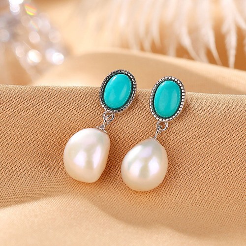 925 Silver Pearl Turquoise Healing Wisdom Jewelry Set 925 Silver Pearl Turquoise Healing Wisdom Jewelry Set