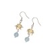 Hetian Jade Flower 14K Gold-Plated Luck Drop Earrings