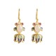 925 Sterling Silver Hetian White Jade Red Agate Fish Happiness Earrings 925 Sterling Silver Hetian White Jade Red Agate Fish Happiness Earrings