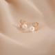18K Gold Pearl Butterfly Love Stud Earrings 18K Gold Pearl Butterfly Love Stud Earrings