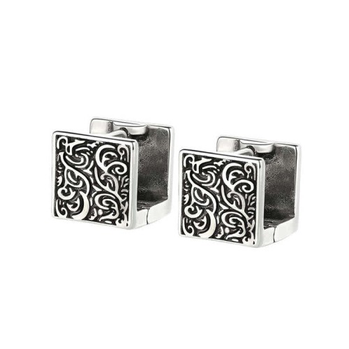 Grass Pattern Square Stud Earrings Grass Pattern Square Stud Earrings