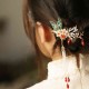Flower Branch Butterfly Pearl Tassel Hairpin
