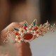 Flower Branch Butterfly Pearl Tassel Hairpin