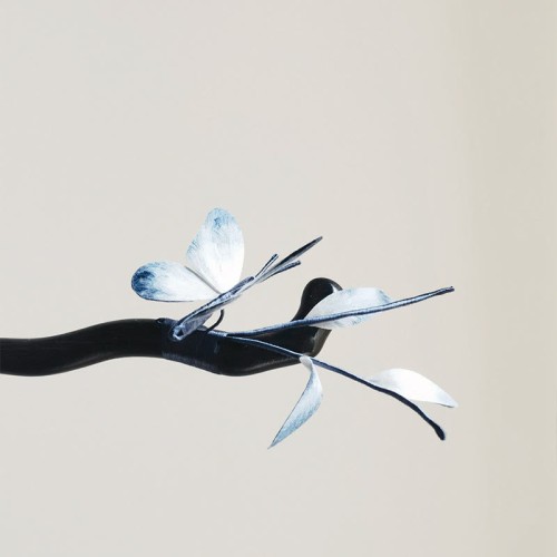 Velvet Mulberry Silk Butterfly Brooch Hairpin