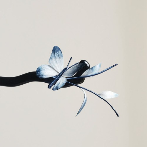 Velvet Mulberry Silk Butterfly Brooch Hairpin