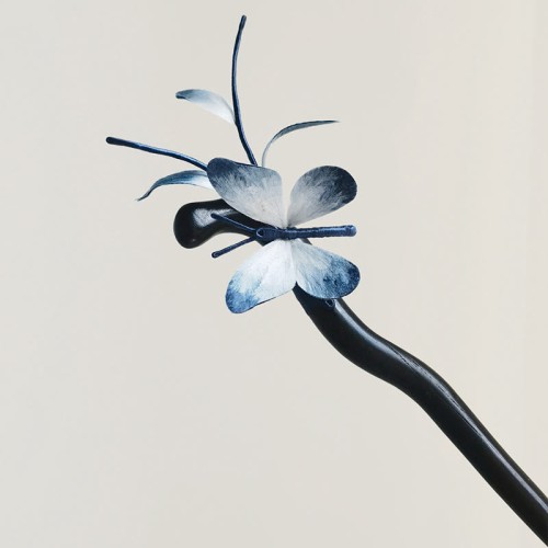 Velvet Mulberry Silk Butterfly Brooch Hairpin