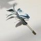 Velvet Mulberry Silk Butterfly Brooch Hairpin
