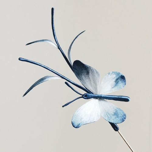 Velvet Mulberry Silk Butterfly Brooch Hairpin