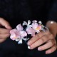 Velvet Mulberry Silk Pink Iris Brooch Hairpin Velvet Mulberry Silk Pink Iris Brooch Hairpin