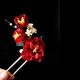 Chinese Red Camellia Butterfly Hairpin Chinese Red Camellia Butterfly Hairpin
