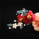 Chinese Red Camellia Butterfly Hairpin Chinese Red Camellia Butterfly Hairpin
