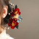 Chinese Red Camellia Butterfly Hairpin Chinese Red Camellia Butterfly Hairpin