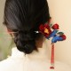 Red Flower Blue Butterfly Hairpin Red Flower Blue Butterfly Hairpin
