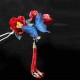 Red Flower Blue Butterfly Hairpin Red Flower Blue Butterfly Hairpin