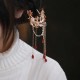 Koi Fish Flower Tassel Red Agate Hairpin Koi Fish Flower Tassel Red Agate Hairpin