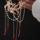 Koi Fish Flower Tassel Red Agate Hairpin Koi Fish Flower Tassel Red Agate Hairpin
