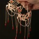 Koi Fish Flower Tassel Red Agate Hairpin Koi Fish Flower Tassel Red Agate Hairpin