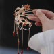 Koi Fish Flower Tassel Red Agate Hairpin Koi Fish Flower Tassel Red Agate Hairpin