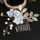 4Pcs Wedding Golden Leaf Pearl Hairpin Set 4Pcs Wedding Golden Leaf Pearl Hairpin Set