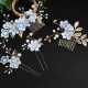 4Pcs Wedding Golden Leaf Pearl Hairpin Set 4Pcs Wedding Golden Leaf Pearl Hairpin Set
