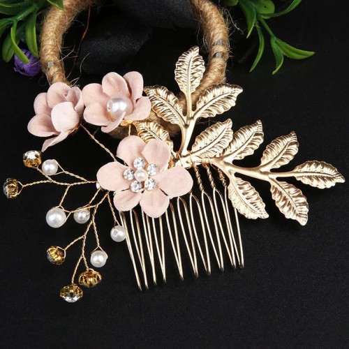 4Pcs Wedding Golden Leaf Pearl Hairpin Set 4Pcs Wedding Golden Leaf Pearl Hairpin Set