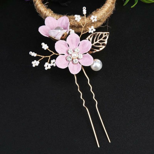 4Pcs Wedding Golden Leaf Pearl Hairpin Set 4Pcs Wedding Golden Leaf Pearl Hairpin Set