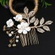 4Pcs Wedding Golden Leaf Pearl Hairpin Set 4Pcs Wedding Golden Leaf Pearl Hairpin Set