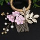 4Pcs Wedding Golden Leaf Pearl Hairpin Set 4Pcs Wedding Golden Leaf Pearl Hairpin Set