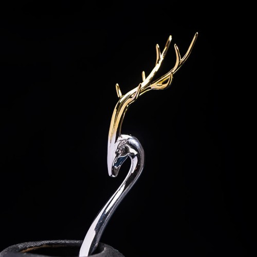 925 Silver Deer Antler Protection Hairpin