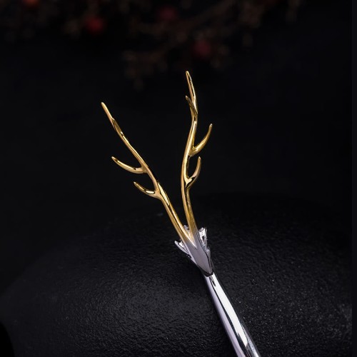925 Silver Deer Antler Protection Hairpin