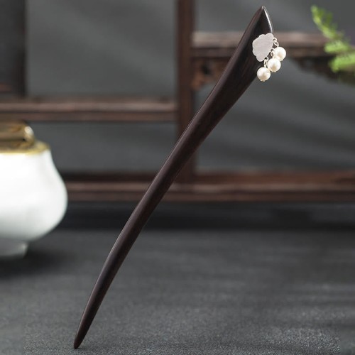 925 Silver Ebony Cloud Power Hairpin 925 Silver Ebony Cloud Power Hairpin