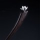 925 Silver Ebony Magnolia Flower Hairpin 925 Silver Ebony Magnolia Flower Hairpin