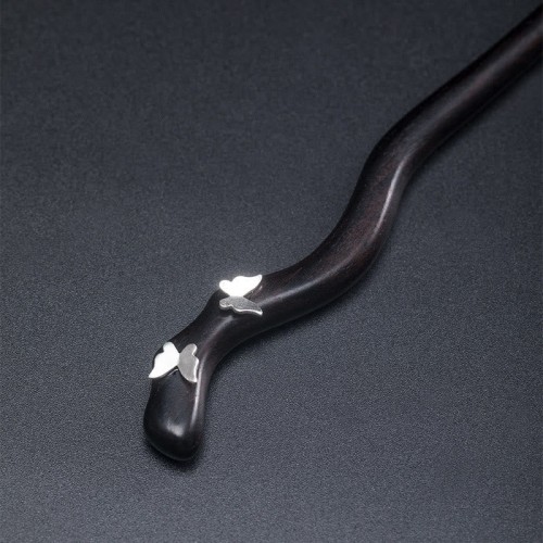 925 Silver Ebony Butterfly Relax Hairpin 925 Silver Ebony Butterfly Relax Hairpin
