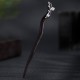 925 Silver Ebony Plum Blossom Hairpin 925 Silver Ebony Plum Blossom Hairpin