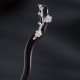 925 Silver Ebony Plum Blossom Hairpin 925 Silver Ebony Plum Blossom Hairpin