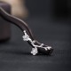 925 Silver Ebony Plum Blossom Hairpin 925 Silver Ebony Plum Blossom Hairpin