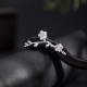 925 Silver Ebony Plum Blossom Hairpin 925 Silver Ebony Plum Blossom Hairpin