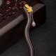 925 Silver Ebony Lotus Flower Pearl Hairpin 925 Silver Ebony Lotus Flower Pearl Hairpin
