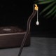 925 Silver Ebony Lotus Flower Pearl Hairpin 925 Silver Ebony Lotus Flower Pearl Hairpin