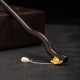 925 Silver Ebony Lotus Flower Pearl Hairpin 925 Silver Ebony Lotus Flower Pearl Hairpin
