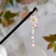 Pear Blossom Tassel Wood Hairpin Pear Blossom Tassel Wood Hairpin