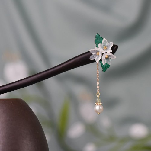 Lily of the Valley Pearl Tassel Hairpin