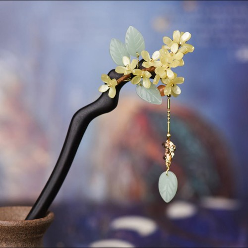 Ebony Osmanthus Tassel Balance Hairpin Ebony Osmanthus Tassel Balance Hairpin
