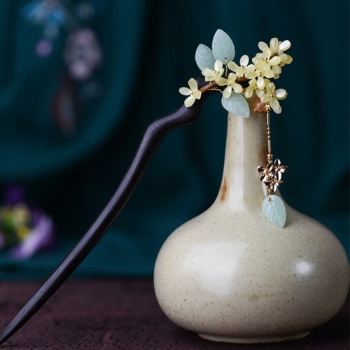 Ebony Osmanthus Tassel Balance Hairpin Ebony Osmanthus Tassel Balance Hairpin