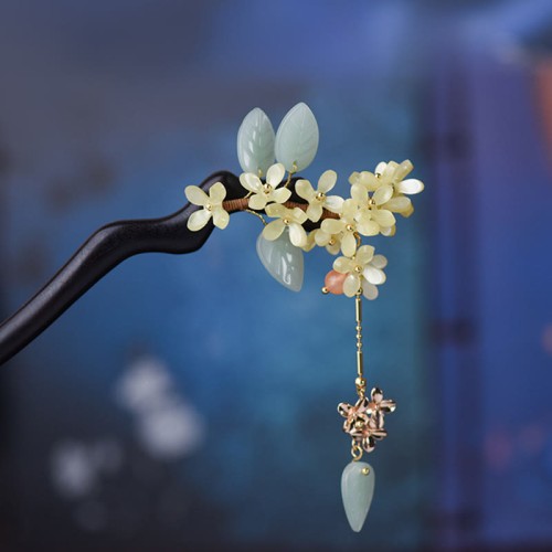 Ebony Osmanthus Tassel Balance Hairpin Ebony Osmanthus Tassel Balance Hairpin
