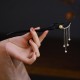 Ebony Wood Yellow Flower Pearl Tassel Hairpin Ebony Wood Yellow Flower Pearl Tassel Hairpin