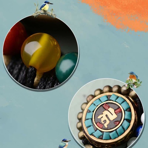 Tibetan Turquoise Agate Protection Hairpin